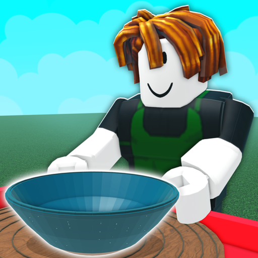 Official game icon: a blocky avatar in a green apron holding a teal bowl.